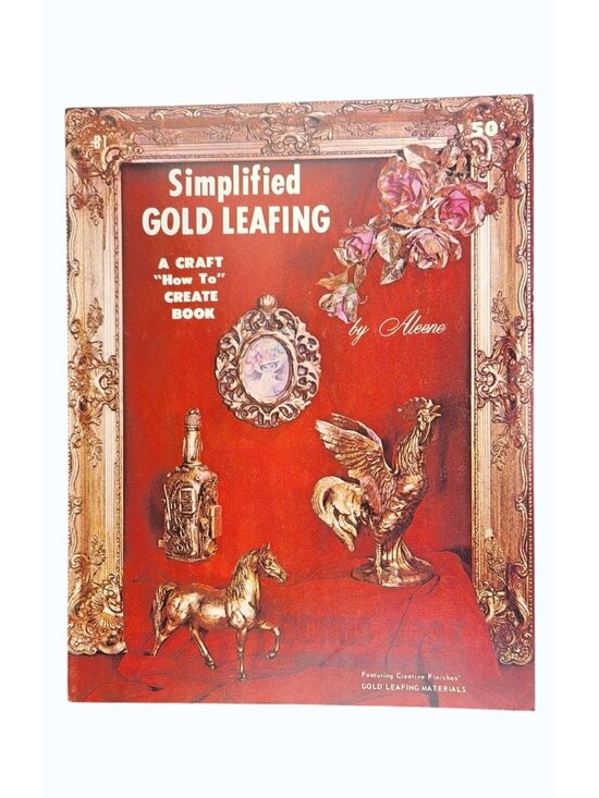 Vintage Simplified Gold Leafing Booklet By Aleene 1968 Crafting Project 14 Pages - Picture 1 of 2